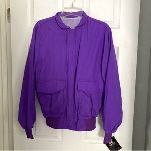 NWT 90s Vintage Hartwell ViaSport Purple Nylon Full Zip Windbreaker Jacket